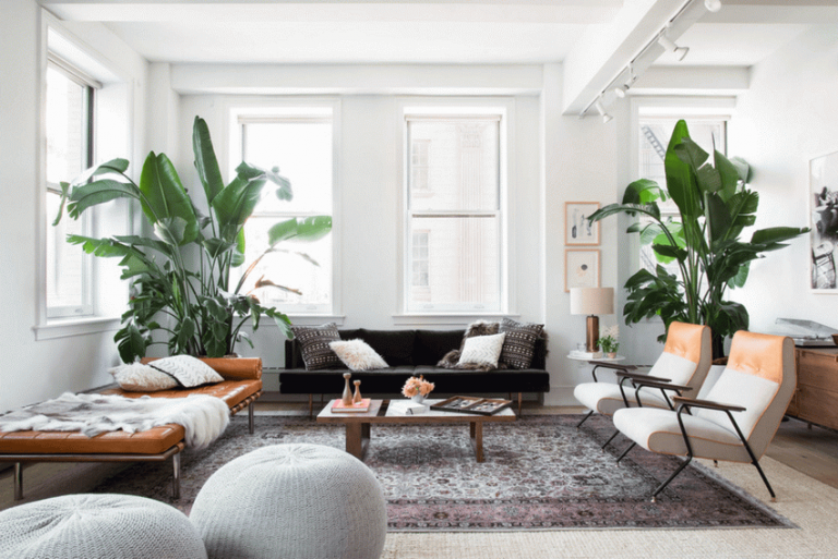 The living room of a Scandinavian home