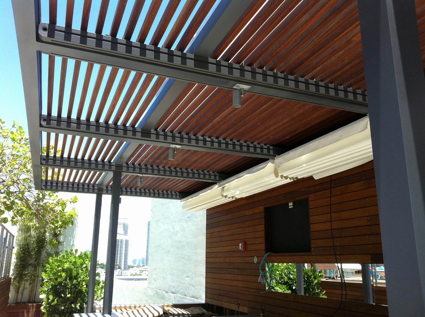 Wooden Canopies with Iron Frames