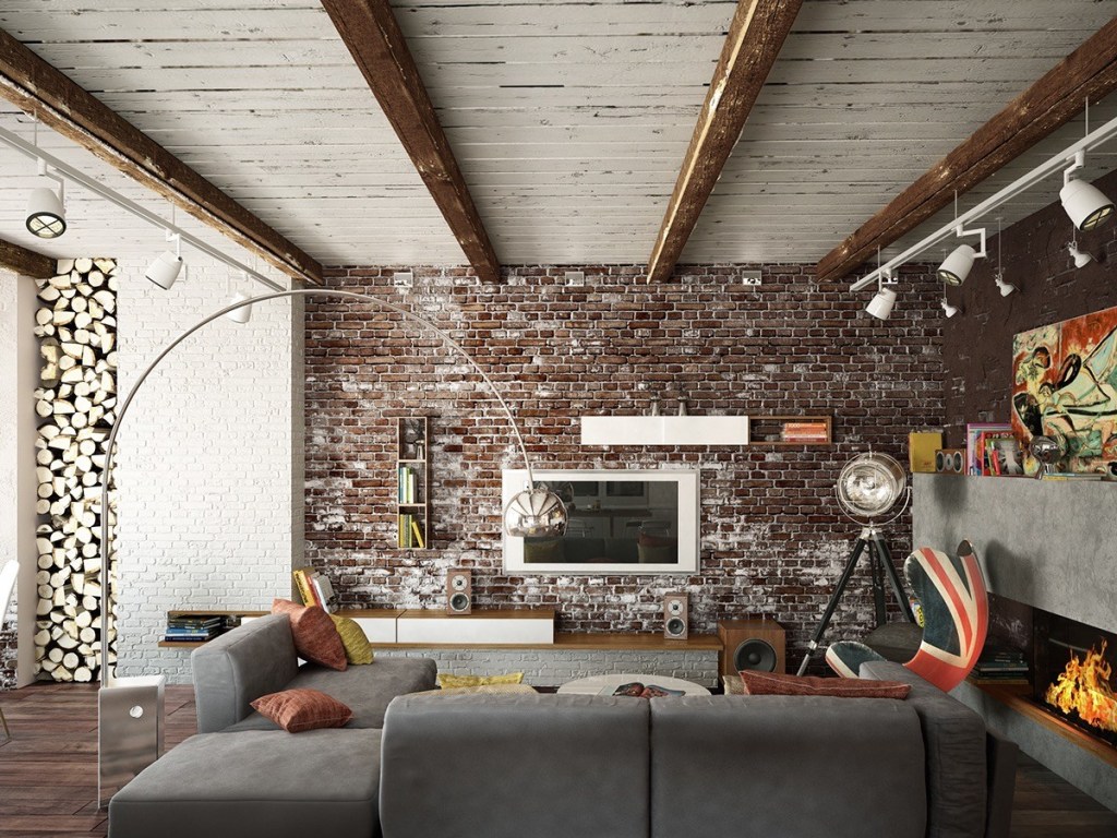 Brick Wall for a Rustic Interior Style