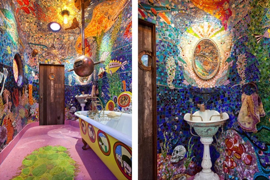 Unique Bathroom with Mosaic