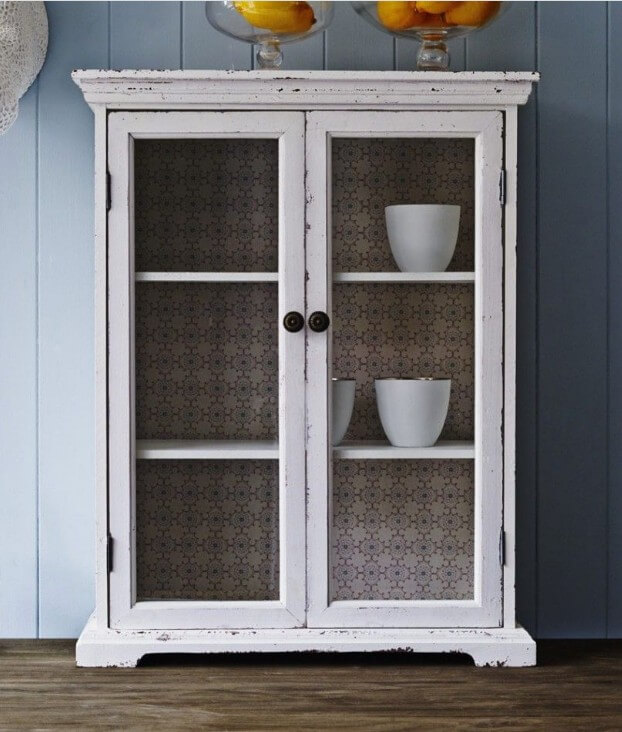 Vintage cabinets with glass doors