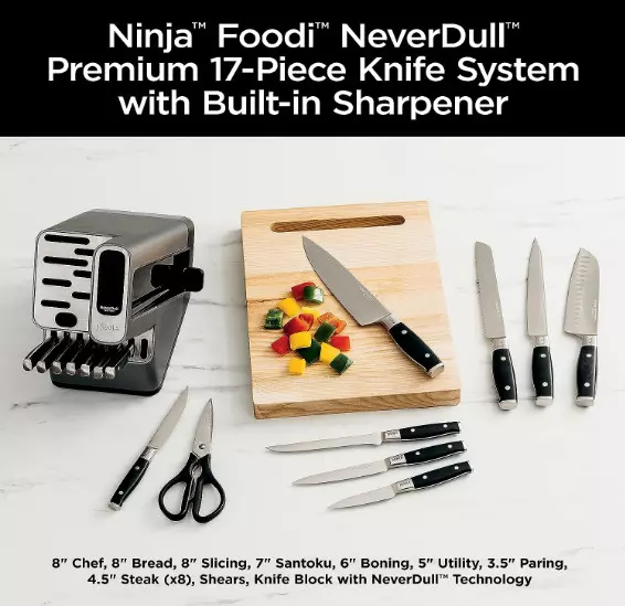 ninja knife set with sharpener

