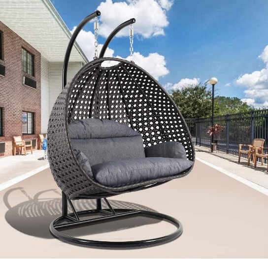 LeisureMod Egg Chair with Stand